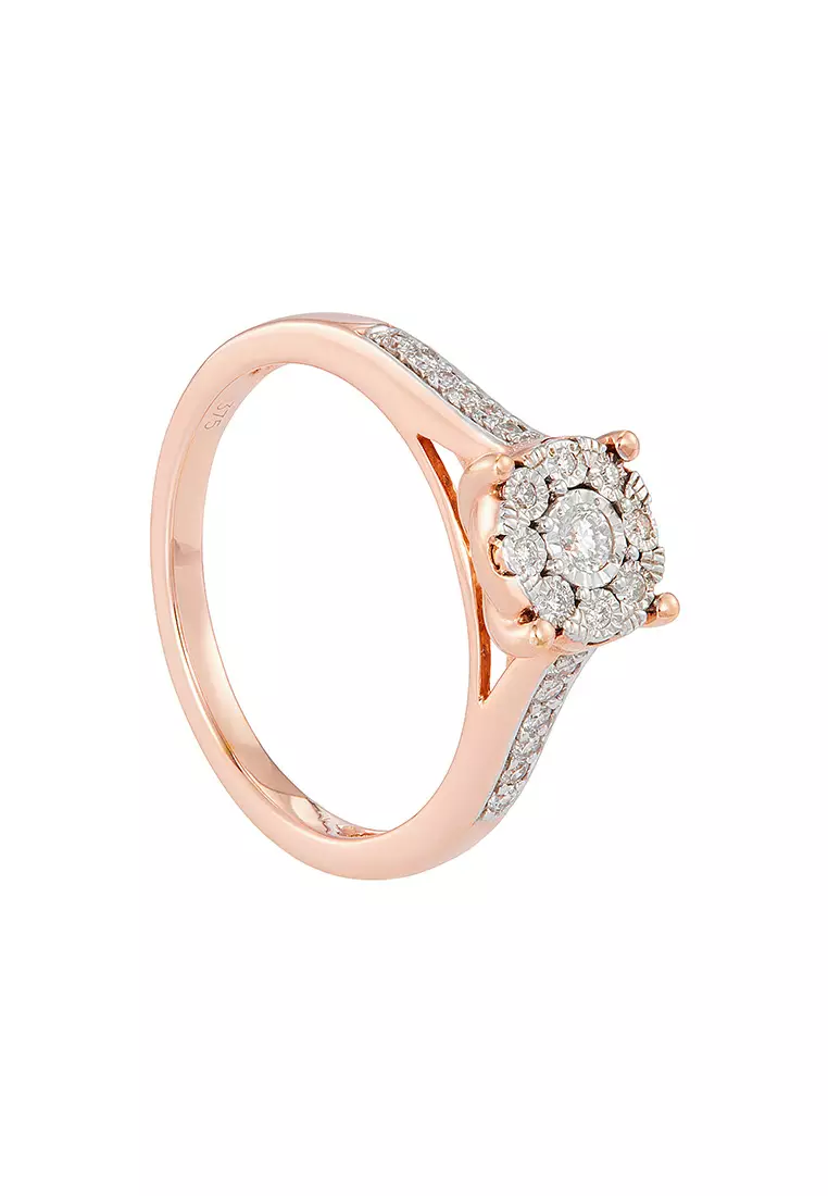 HABIB Diamond Ring in 375/9K Rose Gold 24616