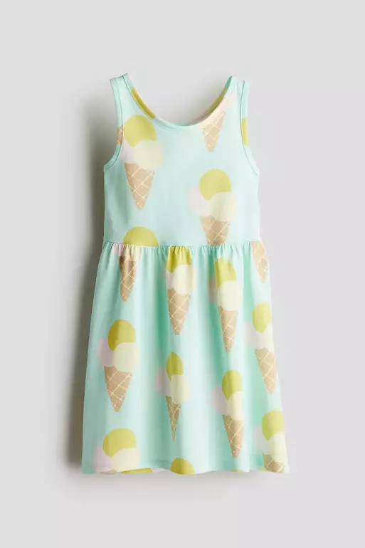 Patterned cotton dress