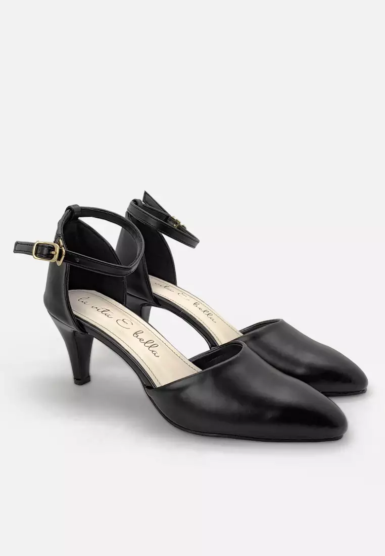 Chloe Pointed Toe Ankle Strap High Heels