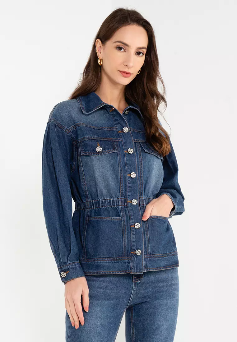 Buy ELLE Denim Jacket 2023 Online | ZALORA Singapore