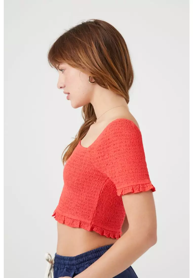 Smocked tops hot sale forever 21