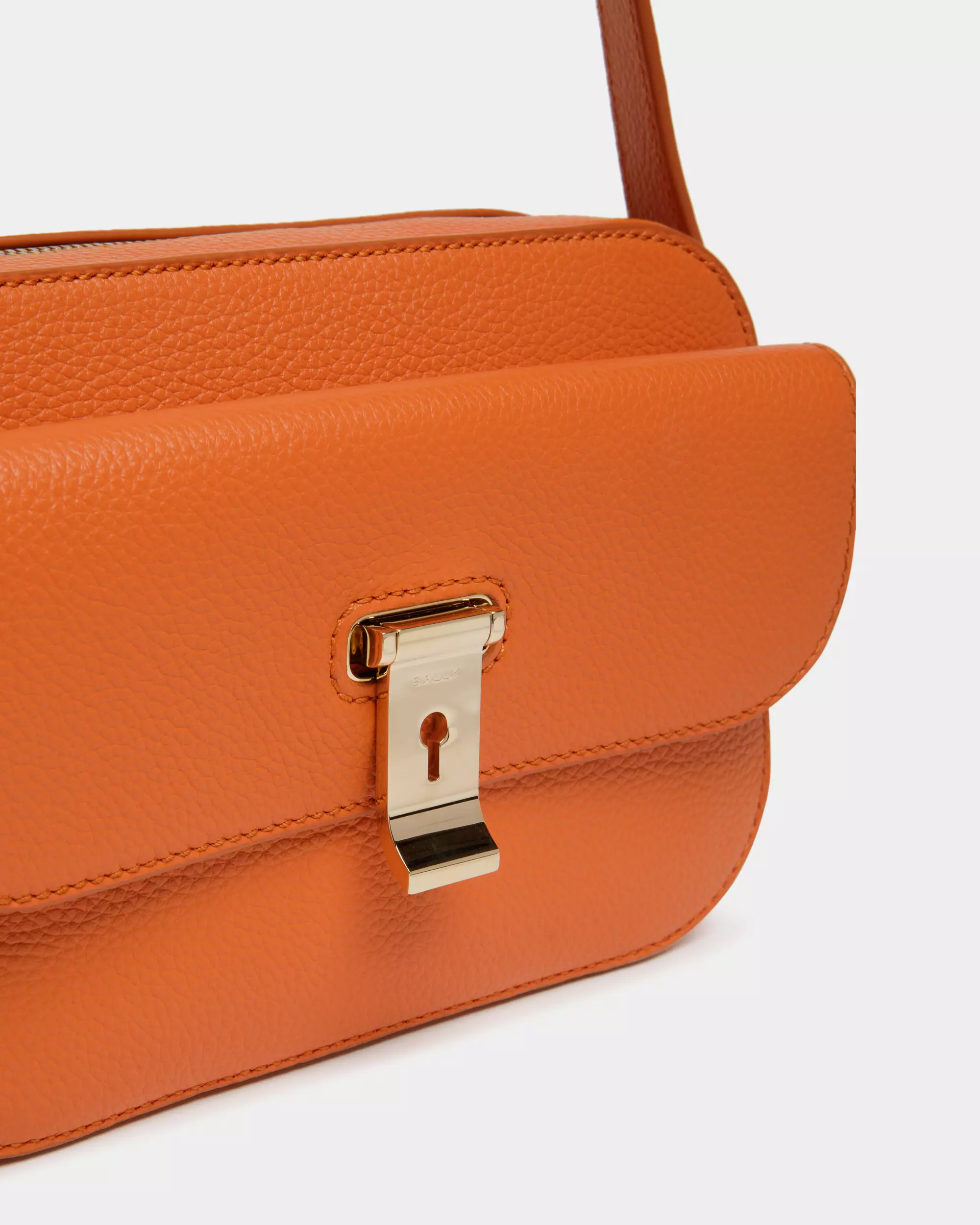Bally Loly Grained Leather Crossbody Bag - Orange
