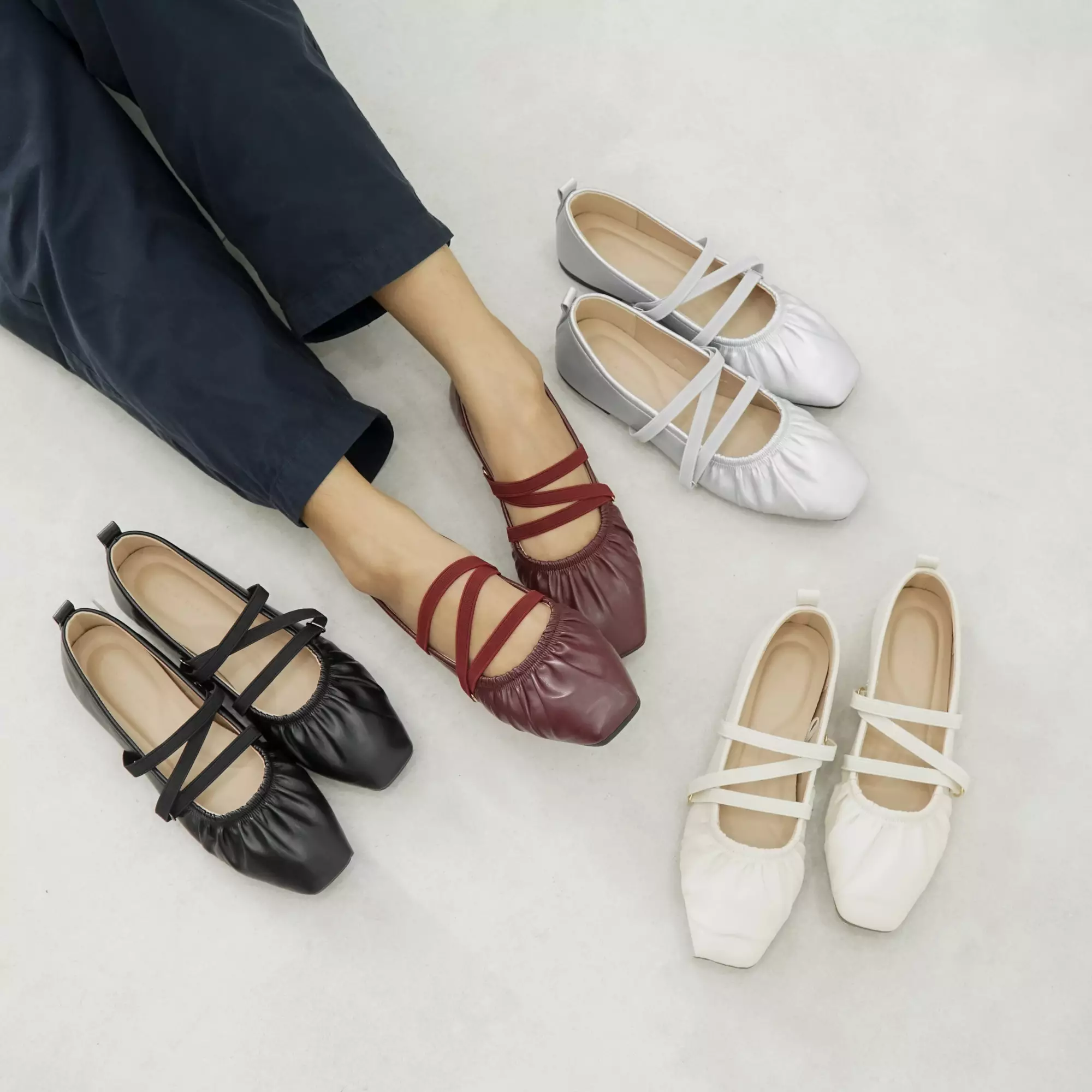 Blow Ally Ballet Mary Jane Flats Shoes MINNIK 0003