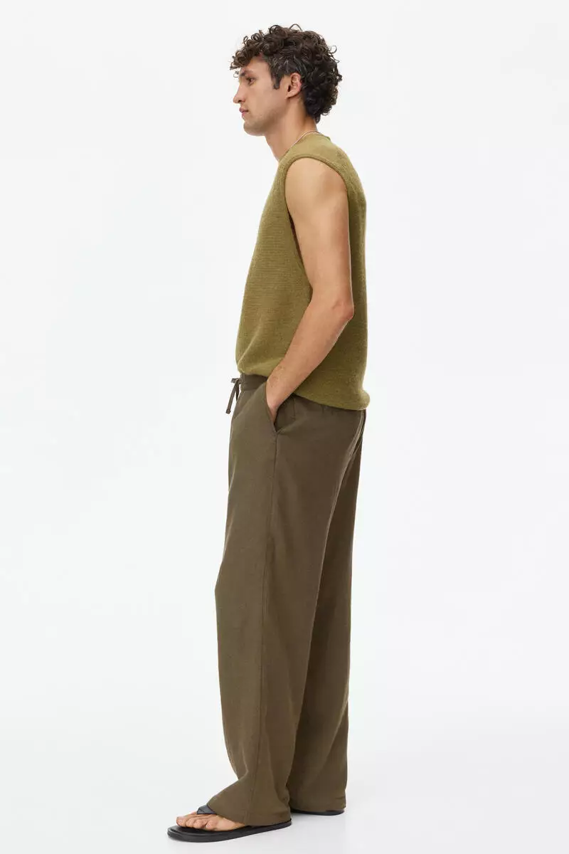 Relaxed Fit Linen-blend trousers