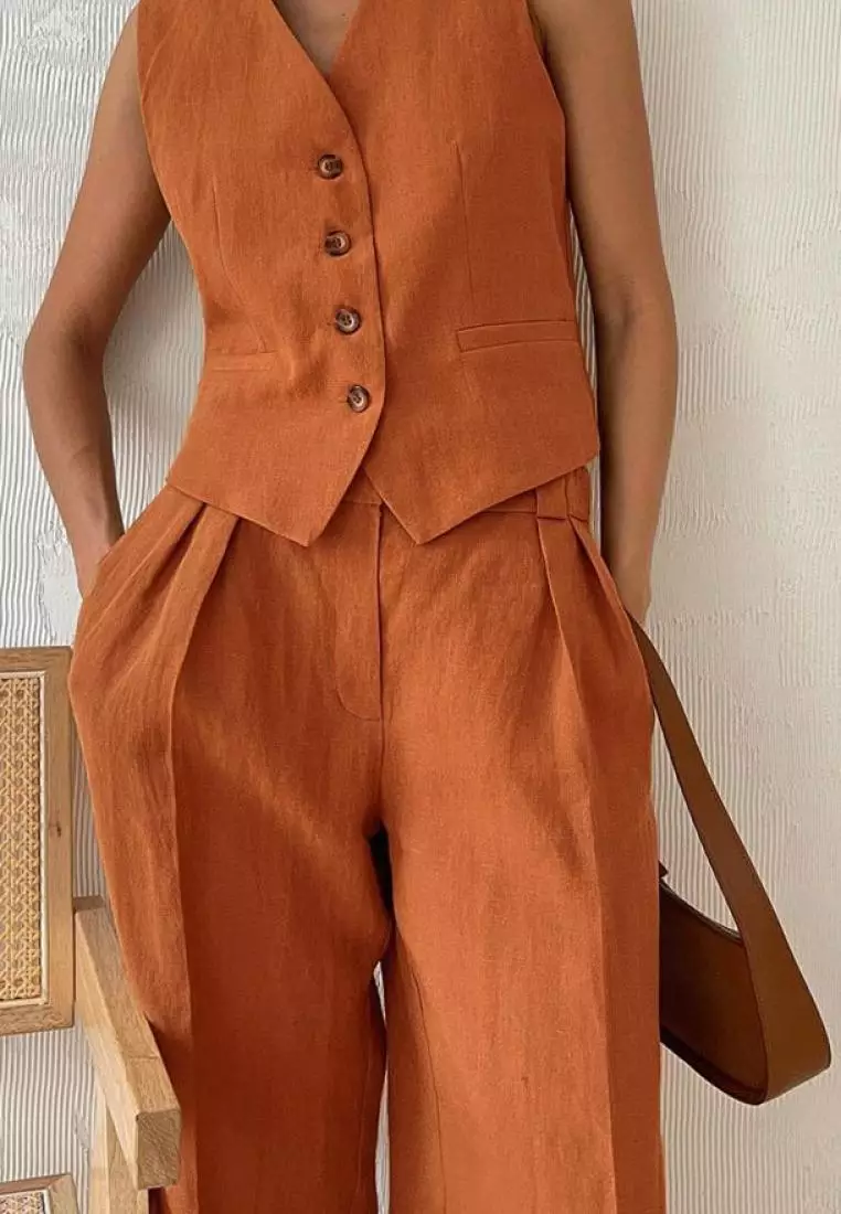 Fashionable new style vest and casual pants two-piece suit K052102BW