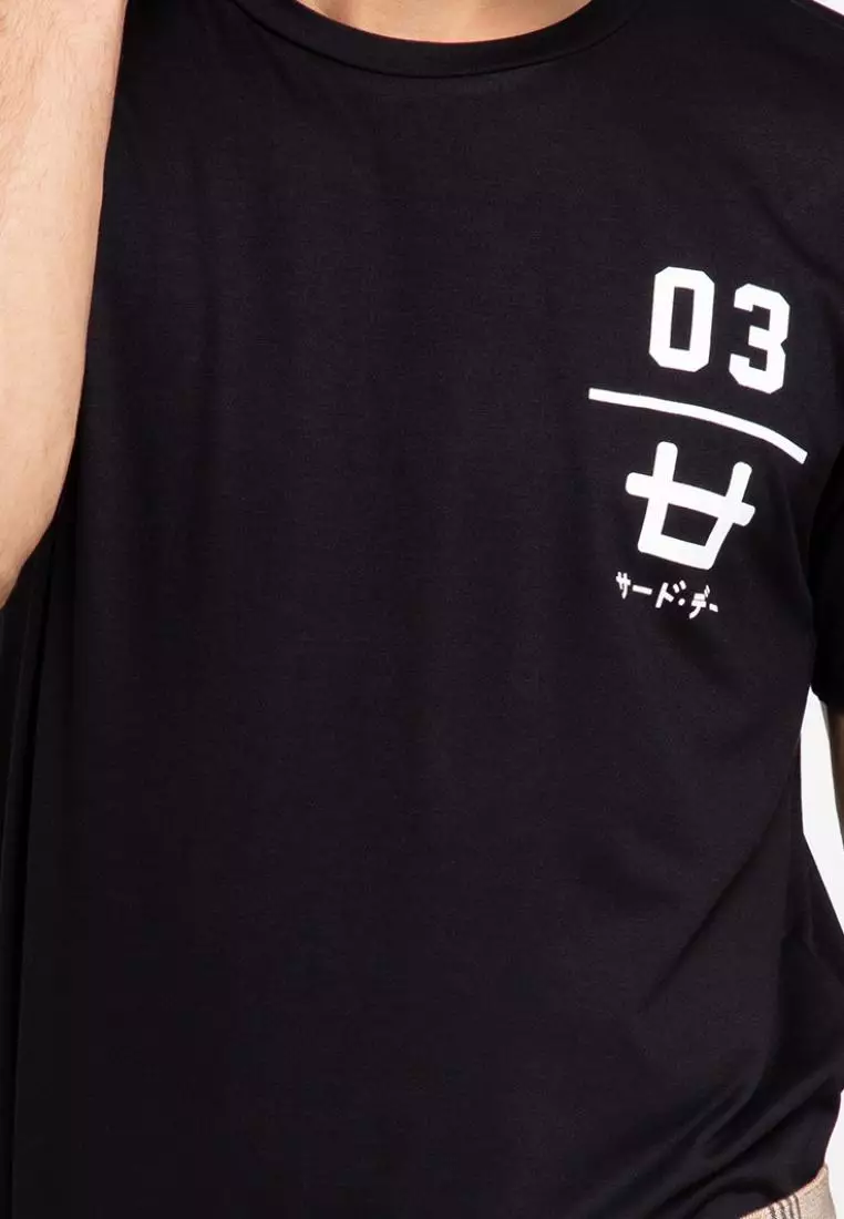 MTF19 03logo dakir blk kaos pria Hitam