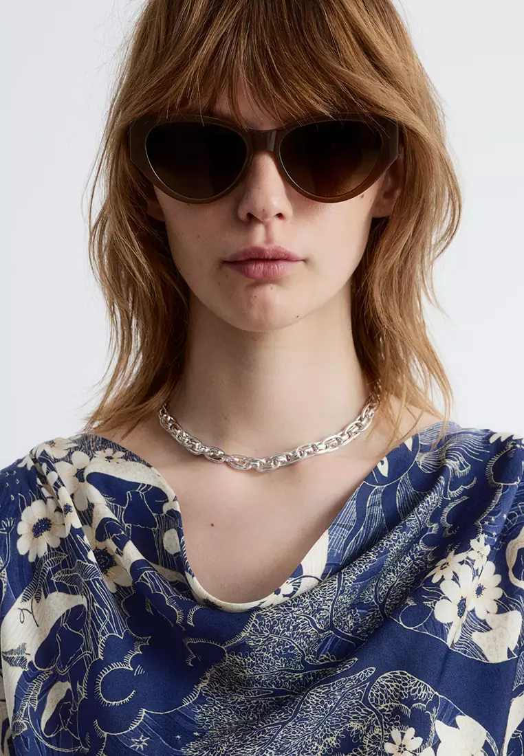 Draped Cowl-Neck Top