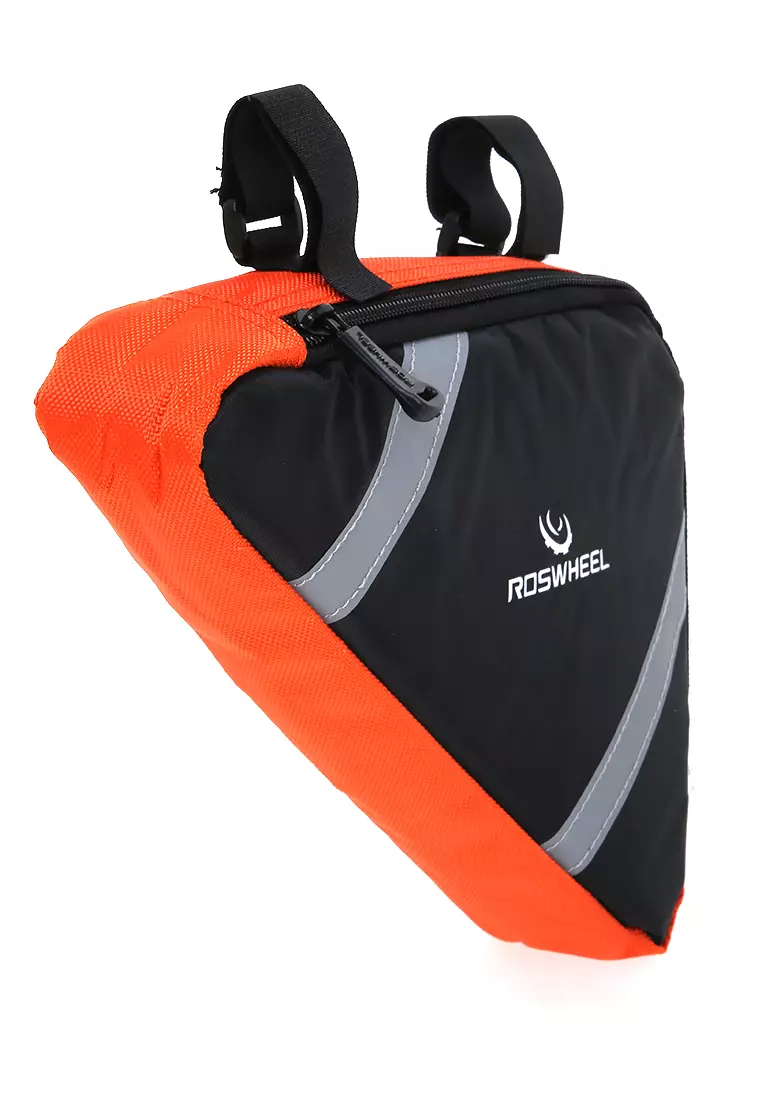 Qian Bicycle Bag Tas Sepeda Segitiga Waterproof Material Polyester ORIGINAL - Orange