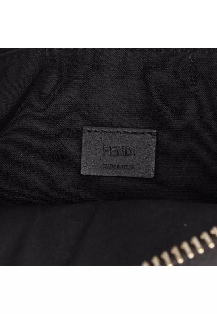 Pre-Loved Fendi Fila Mania Multicolor Zucca Embossed Leather Clutch