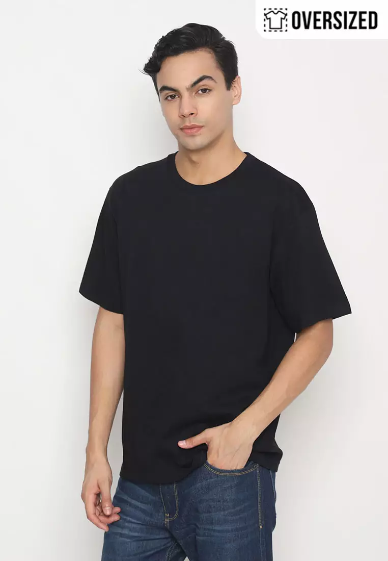 NX T-Shirt Cotton Combed Tebal Oversized Pria 2079370431