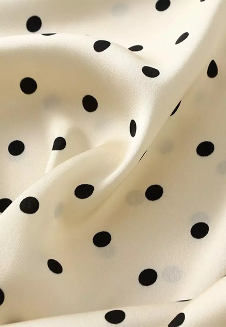 Polka Dot Silk Satin Skirt AF9830-1