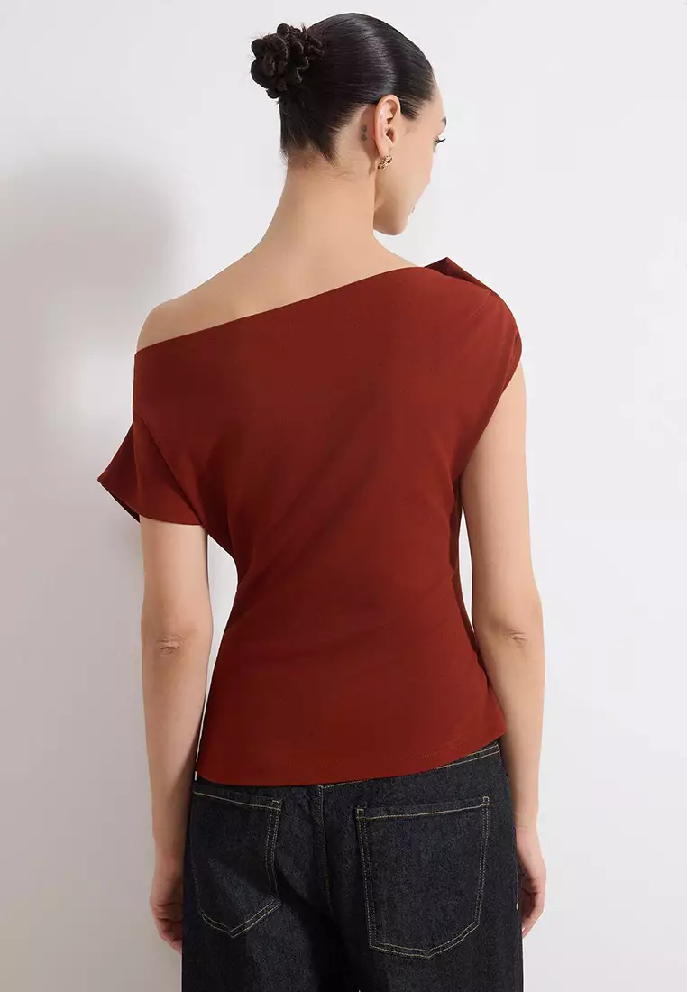 Asymmetric Collar Blouse