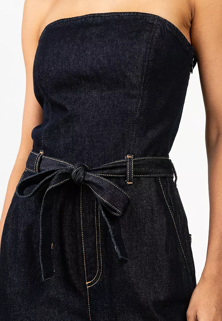 Strapless Denim Jumpsuit