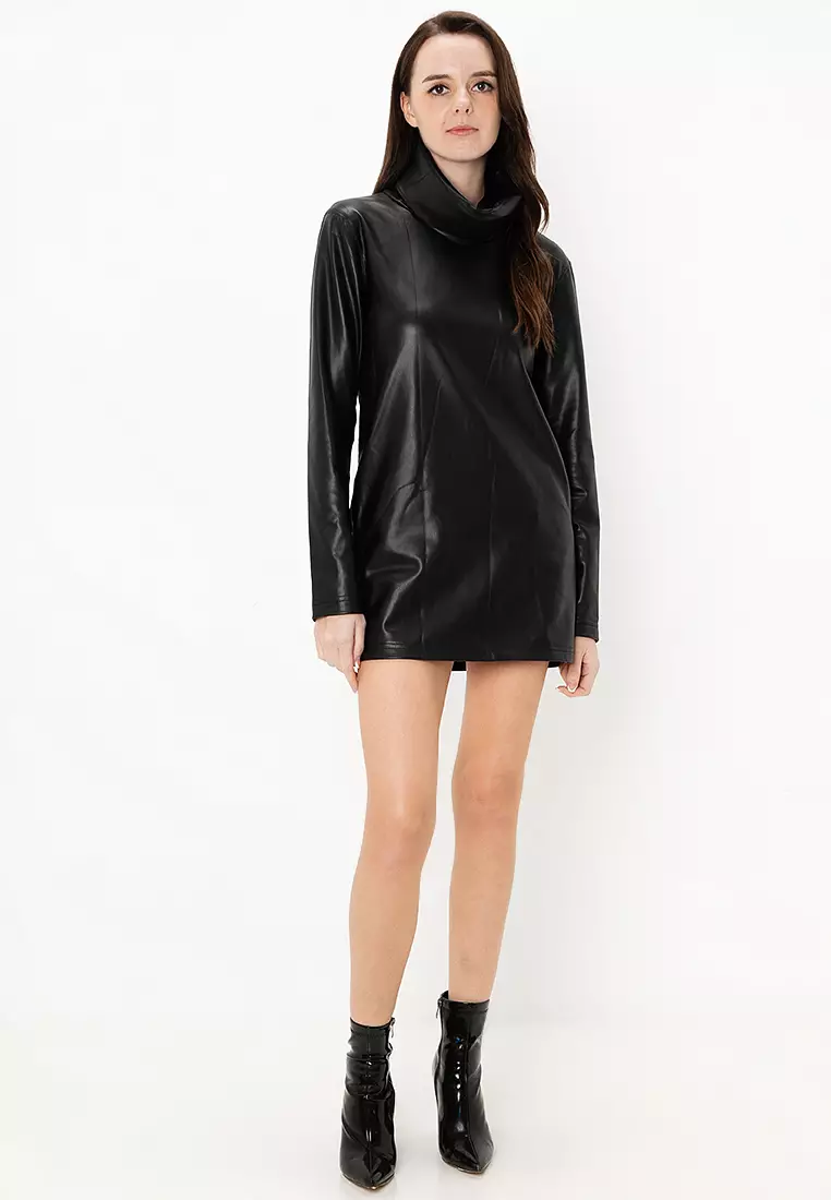 ZARA Faux Leather Mini Dress 2025 | Buy ZARA Online | ZALORA Hong Kong