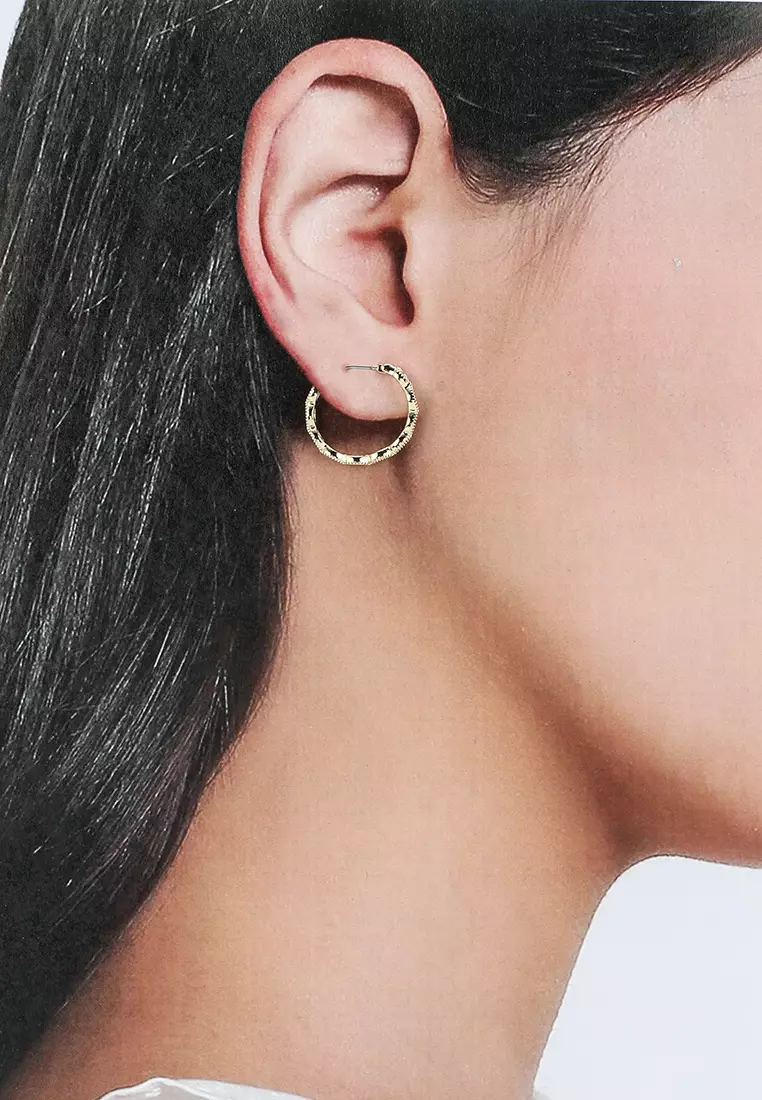 Buy Other Stories Rainbow Rhinestone Hoop Earrings Online