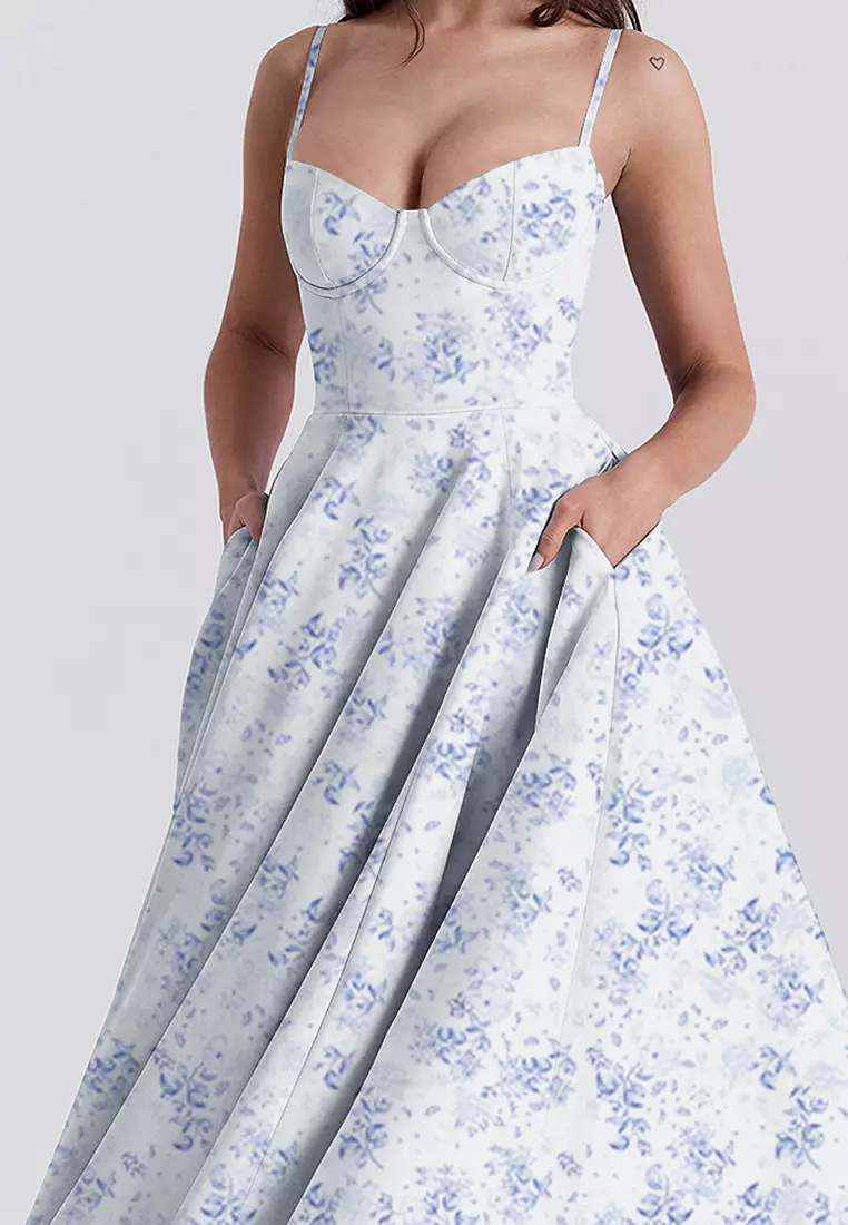 法式網紗雙層吊帶連衣裙CA25042264BE