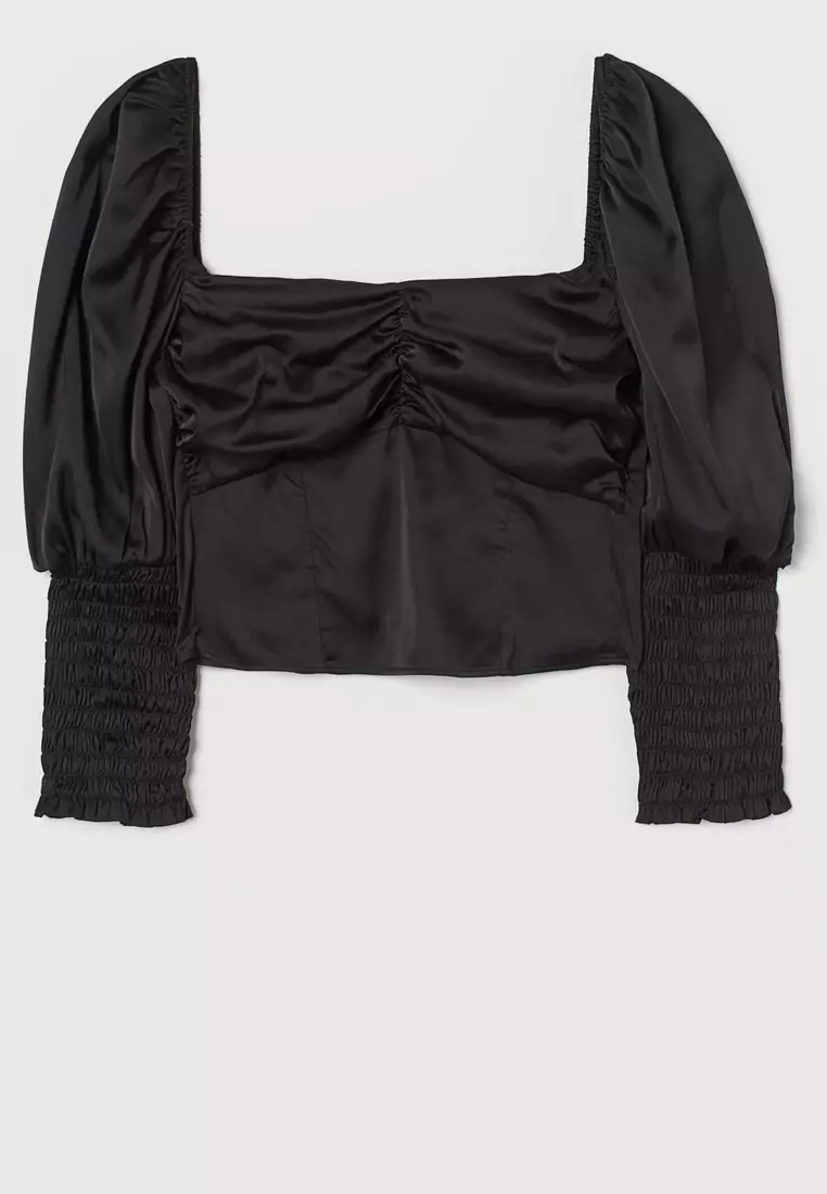 Buy H&M Puff-Sleeved Blouse 2024 Online | ZALORA Philippines