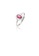 Glamorousky white 925 Sterling Silver Fashion Elegant Flower Geometric Adjustable Ring with Rose Red Cubic Zirconia C74A7ACE59EE24GS_1