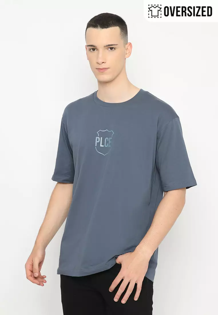 POLICE T-Shirt Cotton Combed Oversized Pria 2079180191