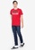 Freego red Round Neck Embosed Tonal Print T-Shirt 02846AA20A98C4GS_4