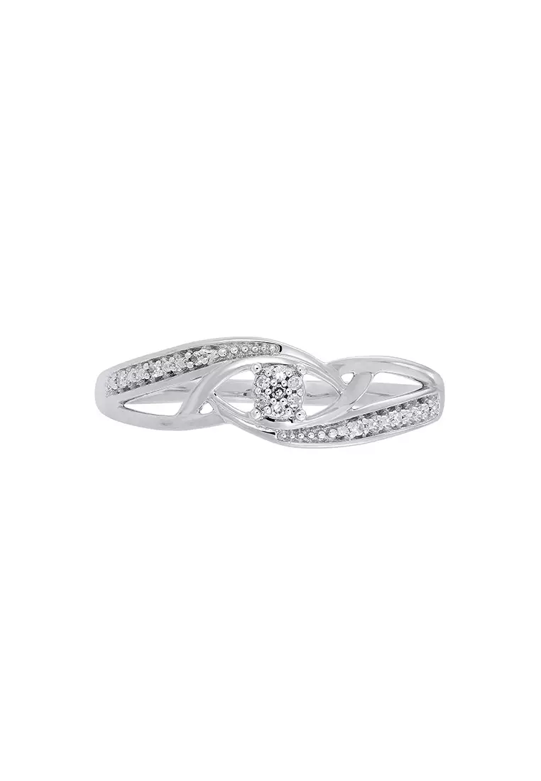 HABIB Intertwine Round Diamond Ring in 375/9K White Gold 25680(WG)