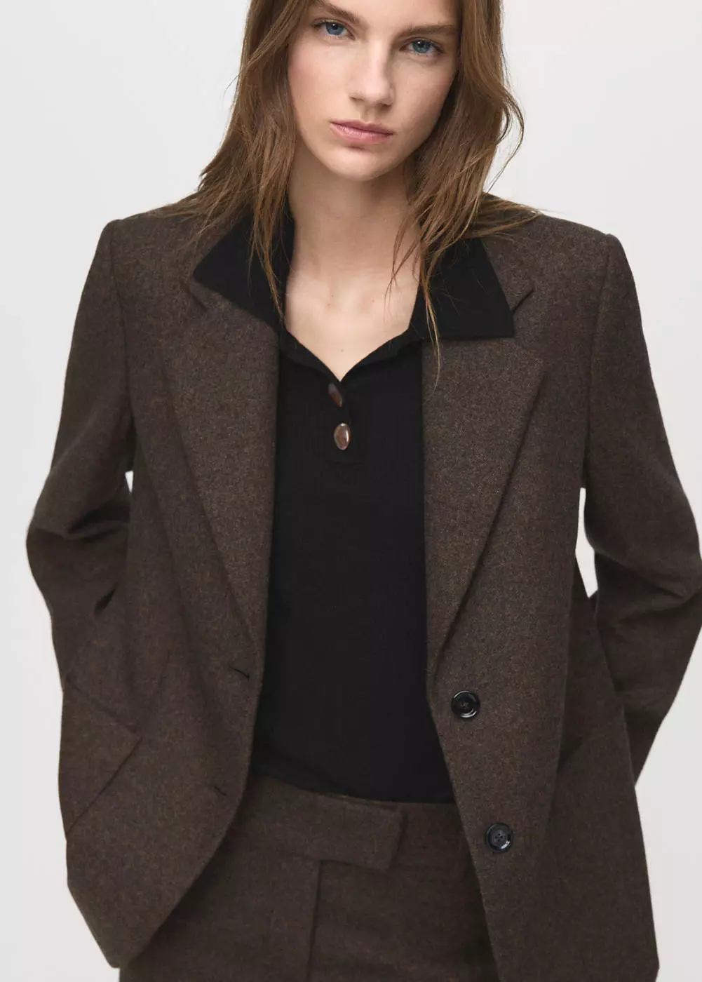 Sweater ribbed kerah polo