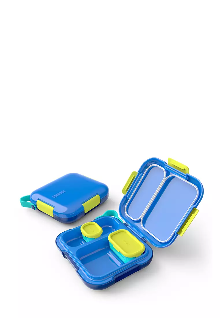 Zoku Blue Neat Bento Large - Lunchbox, Tempat Makan Anak Unik, Tempat Makan Anak Anti Tumpah