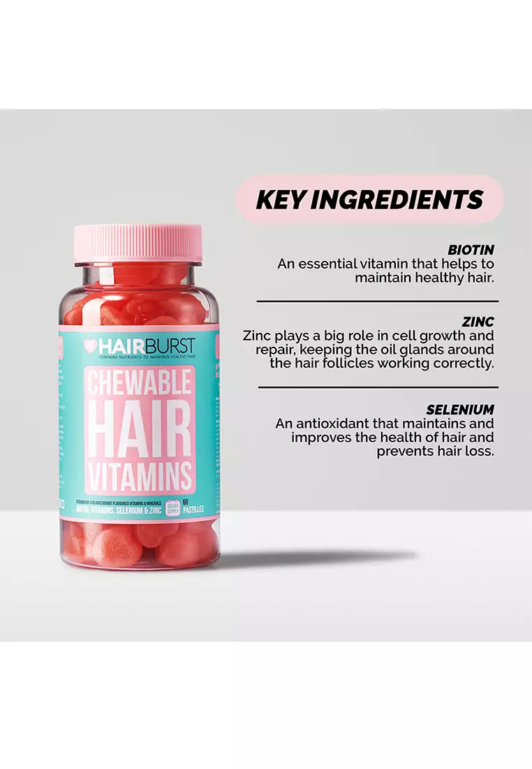 Buy Hairburst Hairburst Chewable Hair Vitamins (60 gummies) (Expiration ...