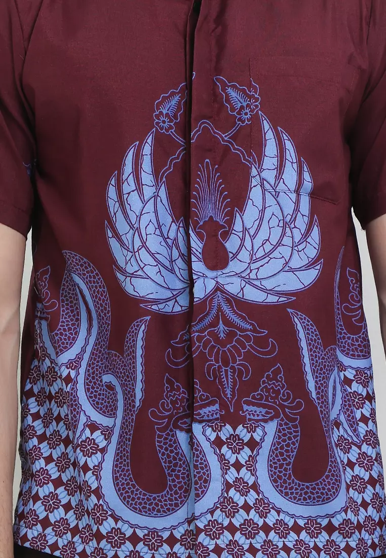 Tohpati Kemeja Batik Exclusive Premium Pria Casual Modern Lengan Pendek