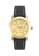 EGLANTINE black and gold EGLANTINE® Sara Gold Plated Steel Quartz Watch on Black Leather Strap 21C55AC20E6C87GS_2