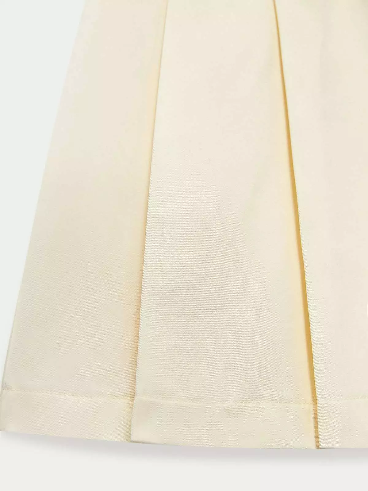 Pomelo - Rok Wanita -  Striped Pleated Skirt - Ivory