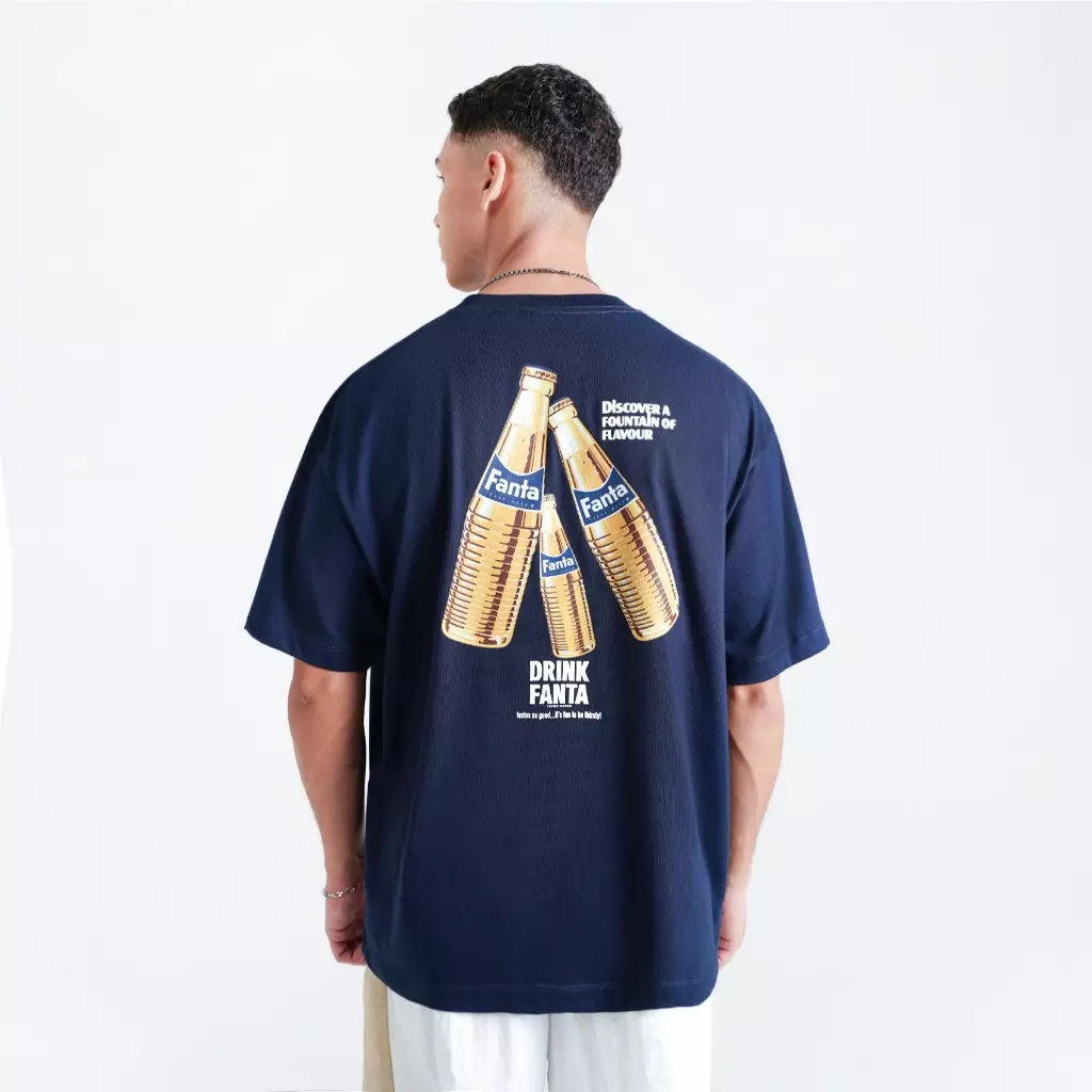 CELCIUS FANTA Flying Fanta Bottle T-shirt Oversize LIN001429C Dark Blue