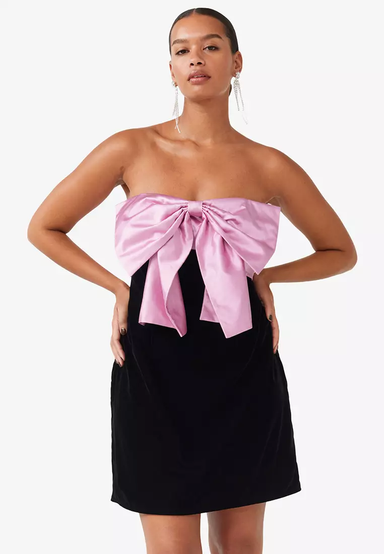 Buy & Other Stories Fitted Bow Bustier Dress Online