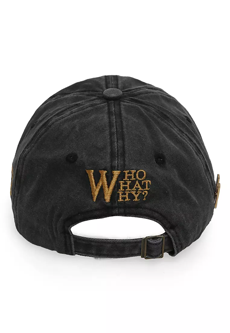 Drsh Topi Baseball Unisex Casual Sport Motive W Adjustable Material Cotton Jean ORIGINAL - Black