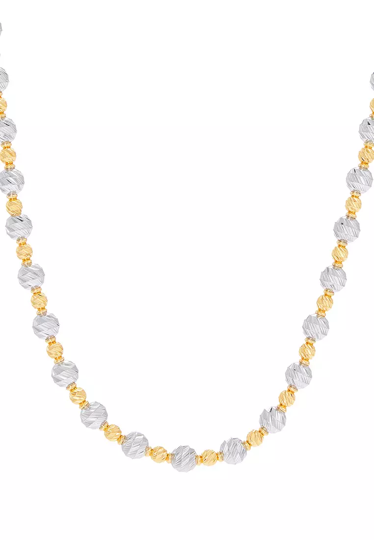 White gold and gold necklace on sale