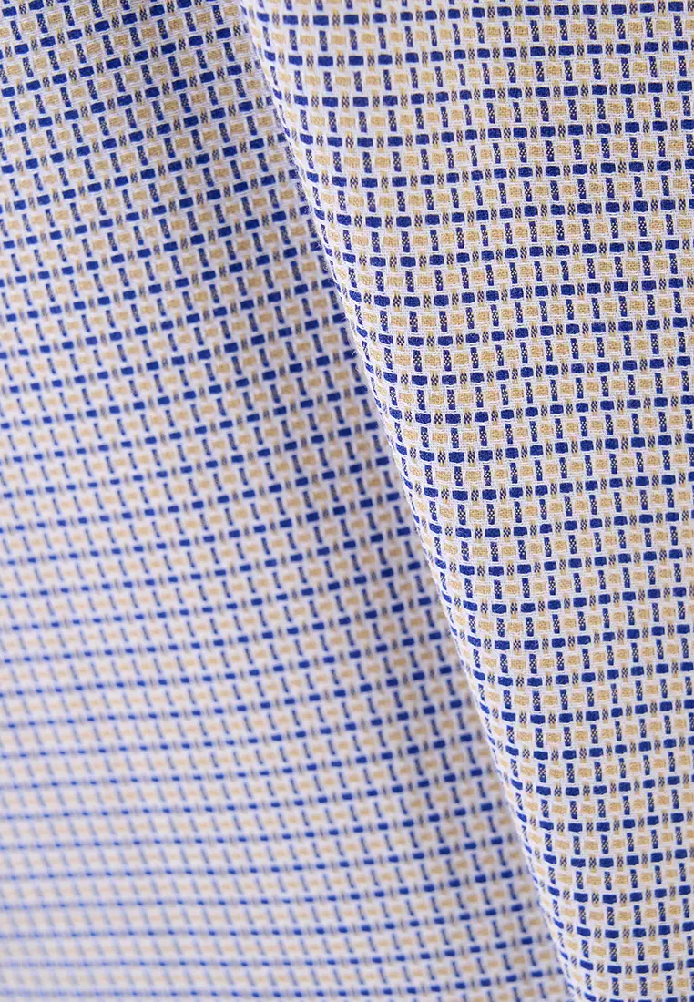 MANZONE - Kemeja Lengan Panjang Pria Saxon Slim Fit - Yellow Warna YELLOW