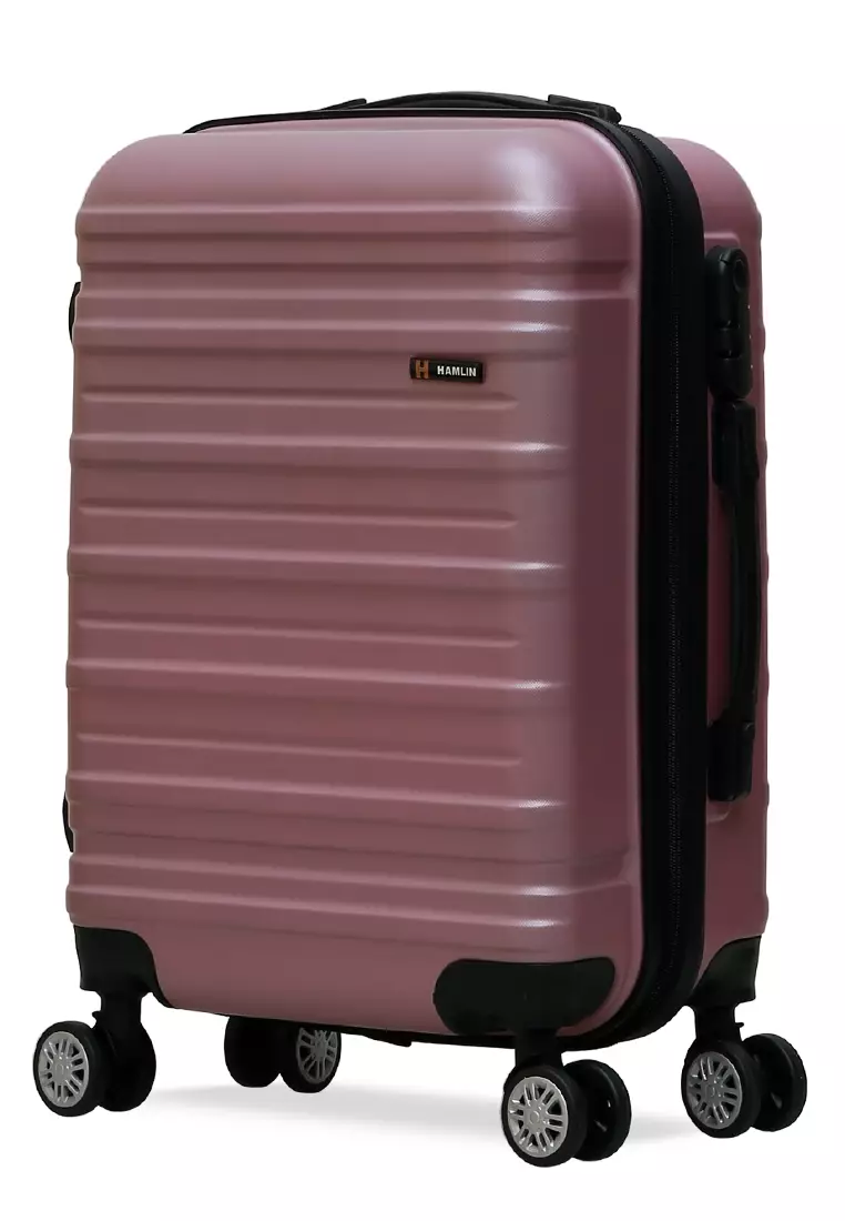 Carlton Tas Koper Fashion Unisex Size 20 Inch Suitcase Number Code Lock Material Fiber ABS ORIGINAL - Pink