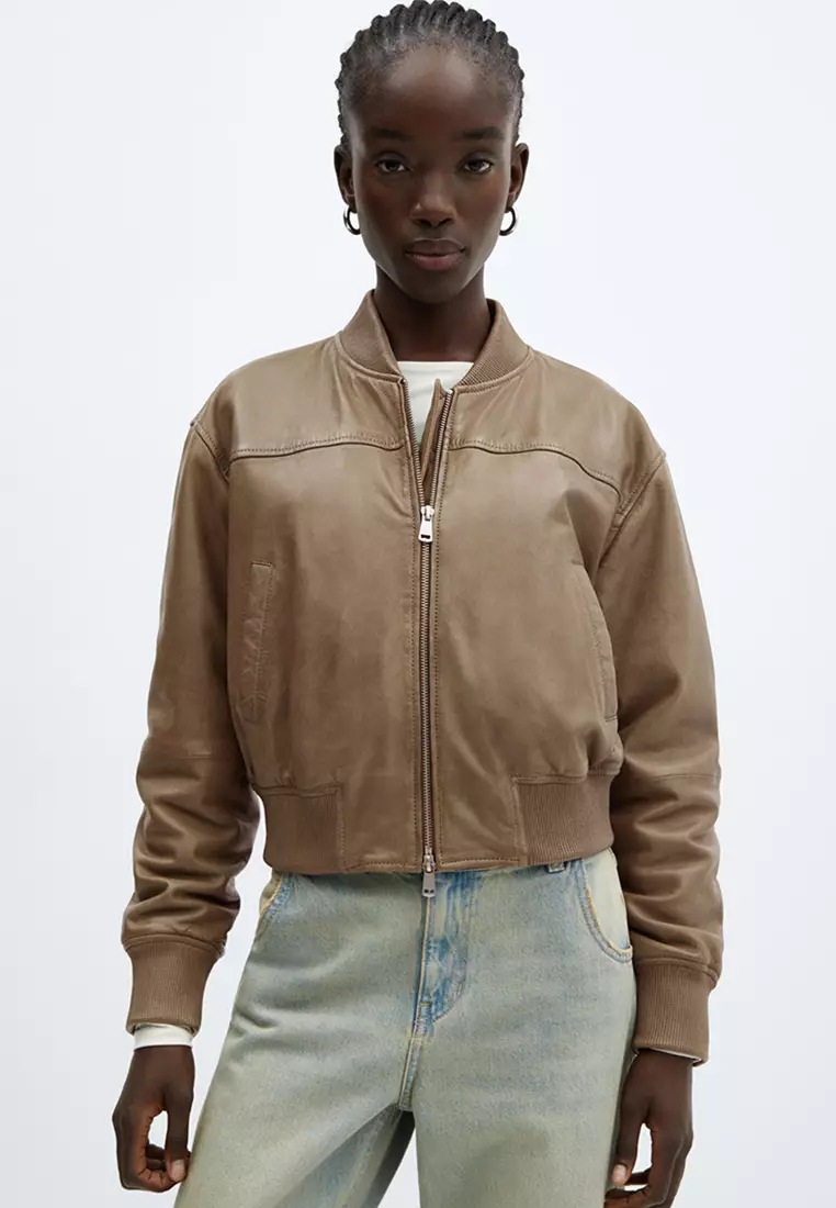 Leather Bomber Jacket