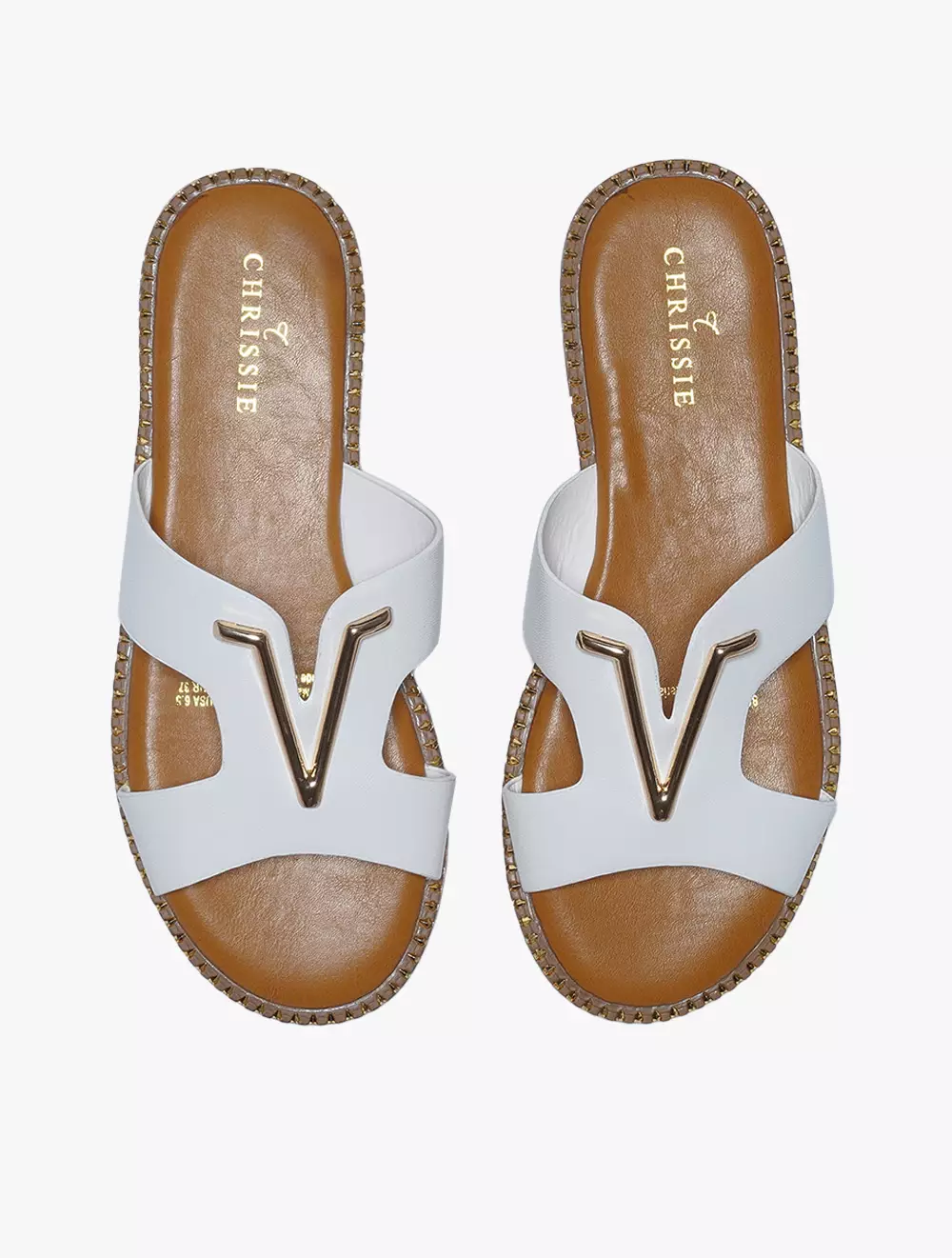 Payless Chrissie Womens Elois Flat Sandals - White_05