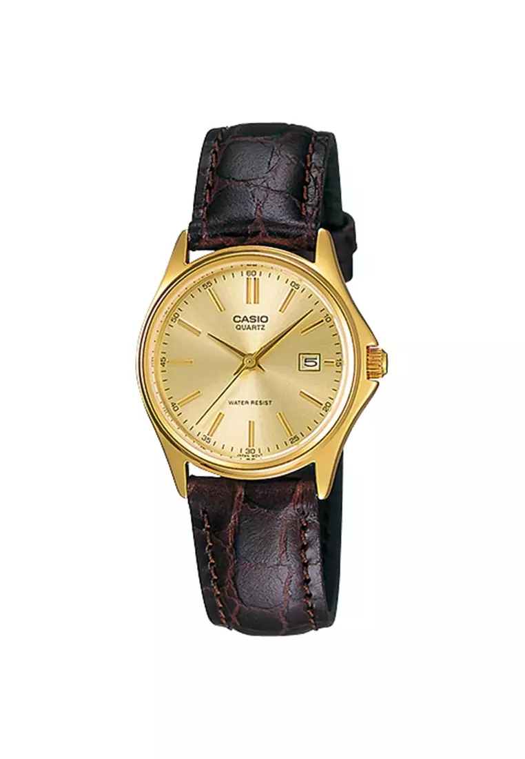 Casio ladies 2025 leather watches