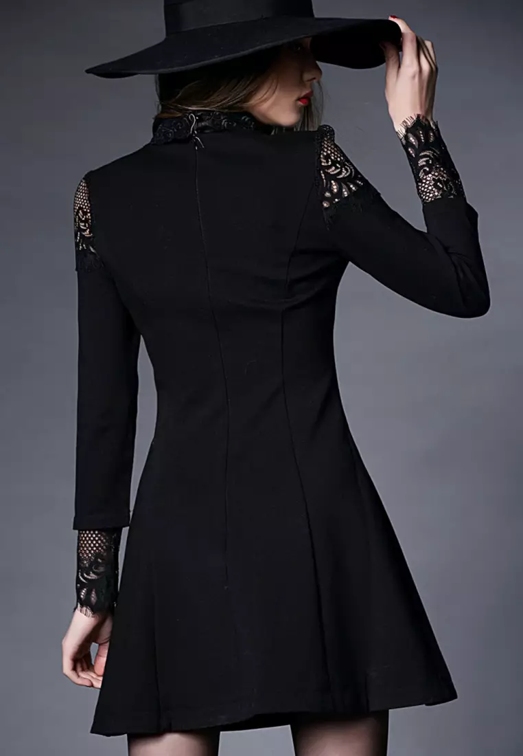 Black one piece dress online top