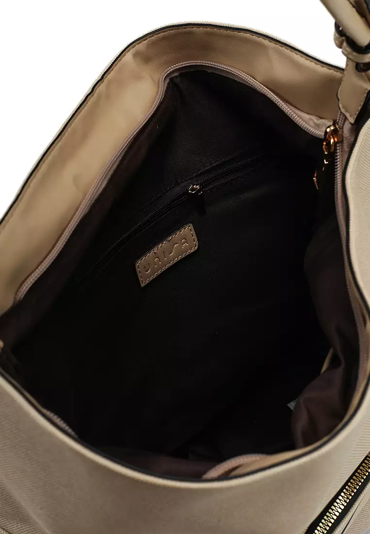 Duo-Texture Convertible Hobo Bag