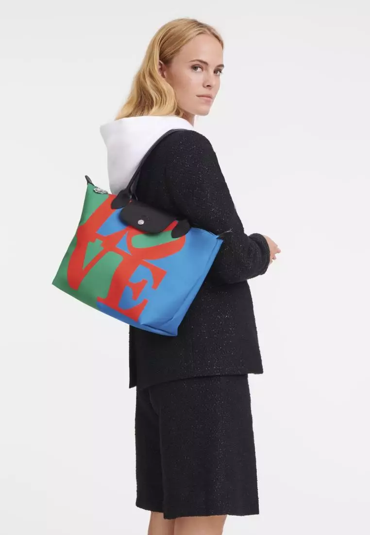Longchamp X Robert Indiana Tote Bag M Red