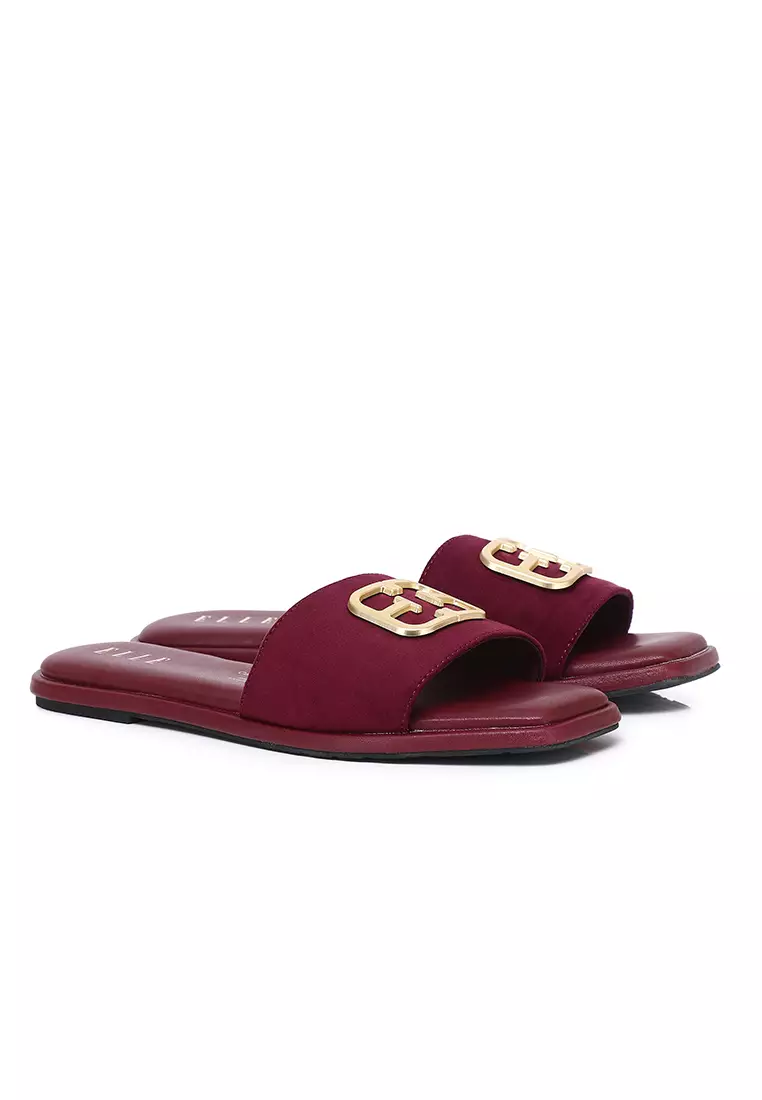 Lea Faux Suede Comfy Fit Footbed Microfiber Leather Sandals