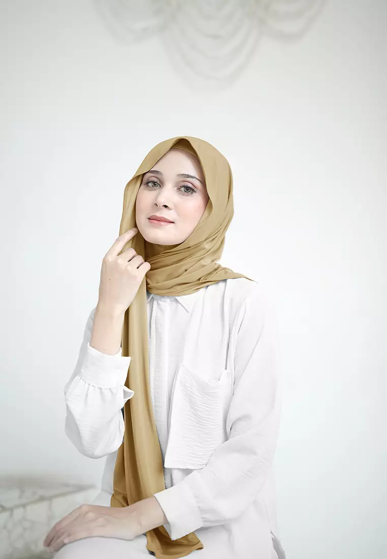 Cotton Bee - Pashmina Instan Freeya Curve Leher Jersey 
