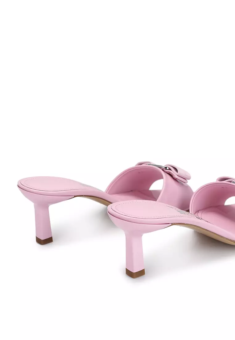Buy Salvatore Ferragamo Glo Patent Leather Mule Heels (ik) in Bubble Gum  2024 Online