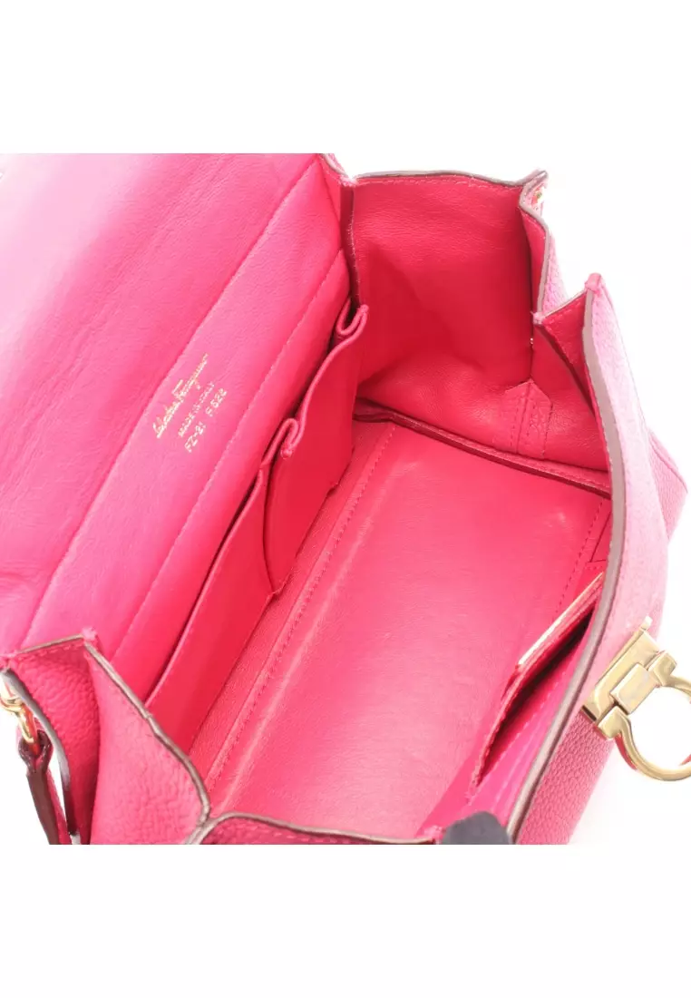 Pre-Loved Salvatore Ferragamo Sofia Gancini 2WAY Handbag leather pink