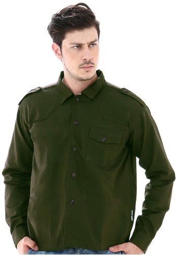 Crows Denim - Jaket Style Green Shirt Exclusive