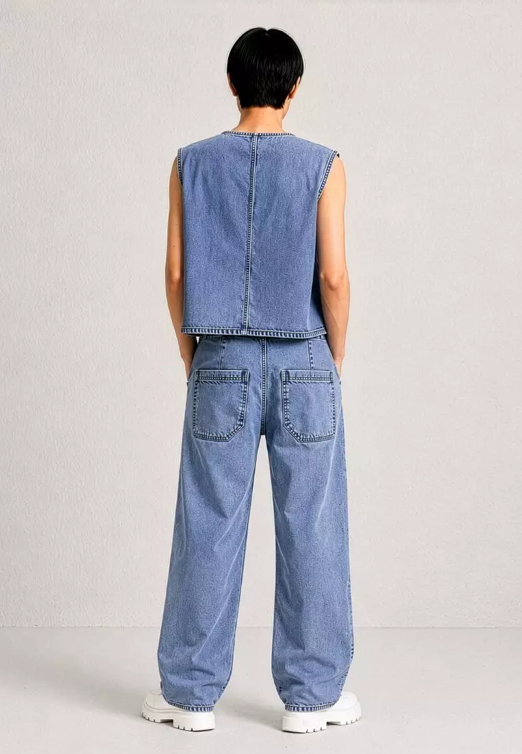 Buy Electro Denim Lab Baggy Drawstring Jeans 2026 Online | ZALORA