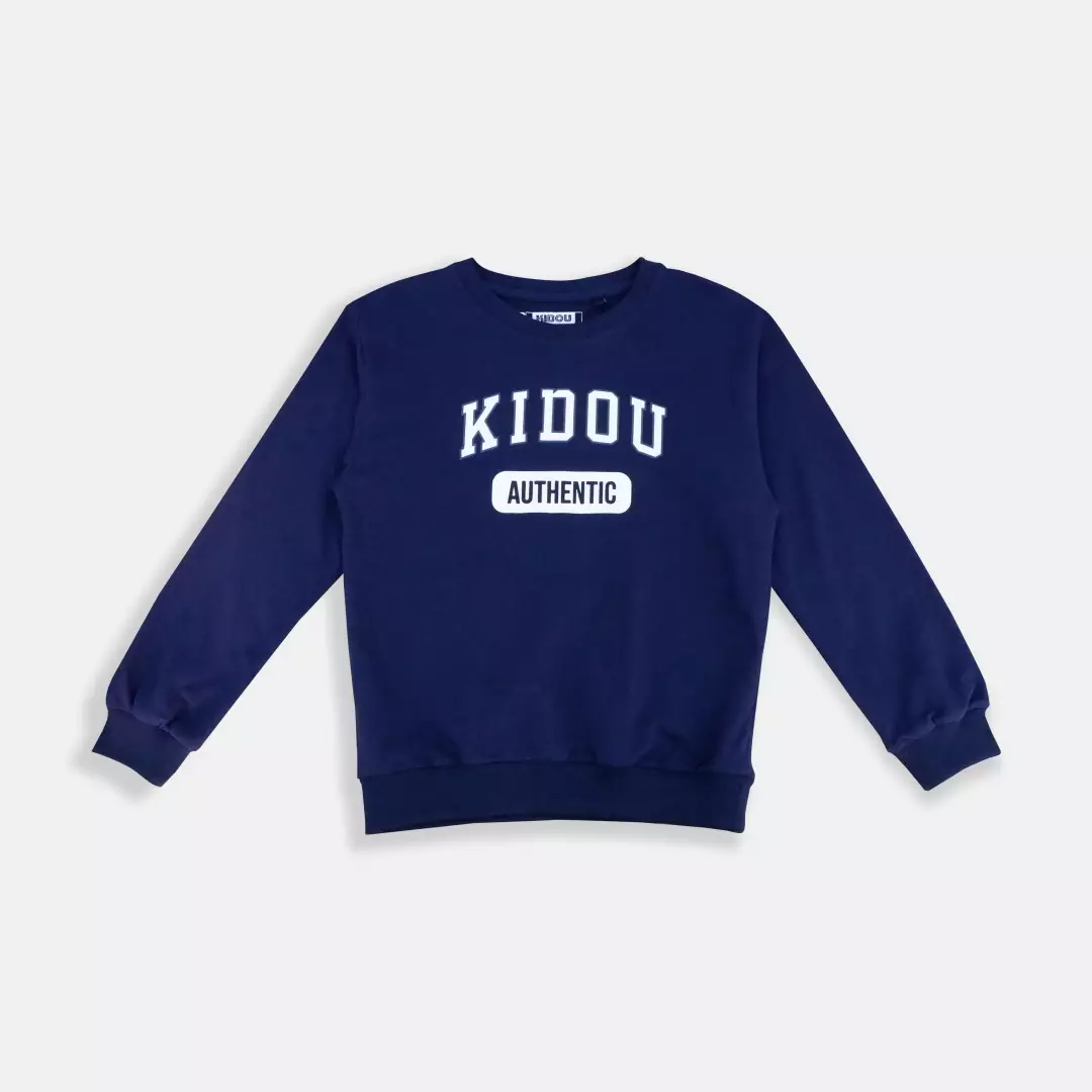 Sweater Anak/ Kidou Label Print Navy
